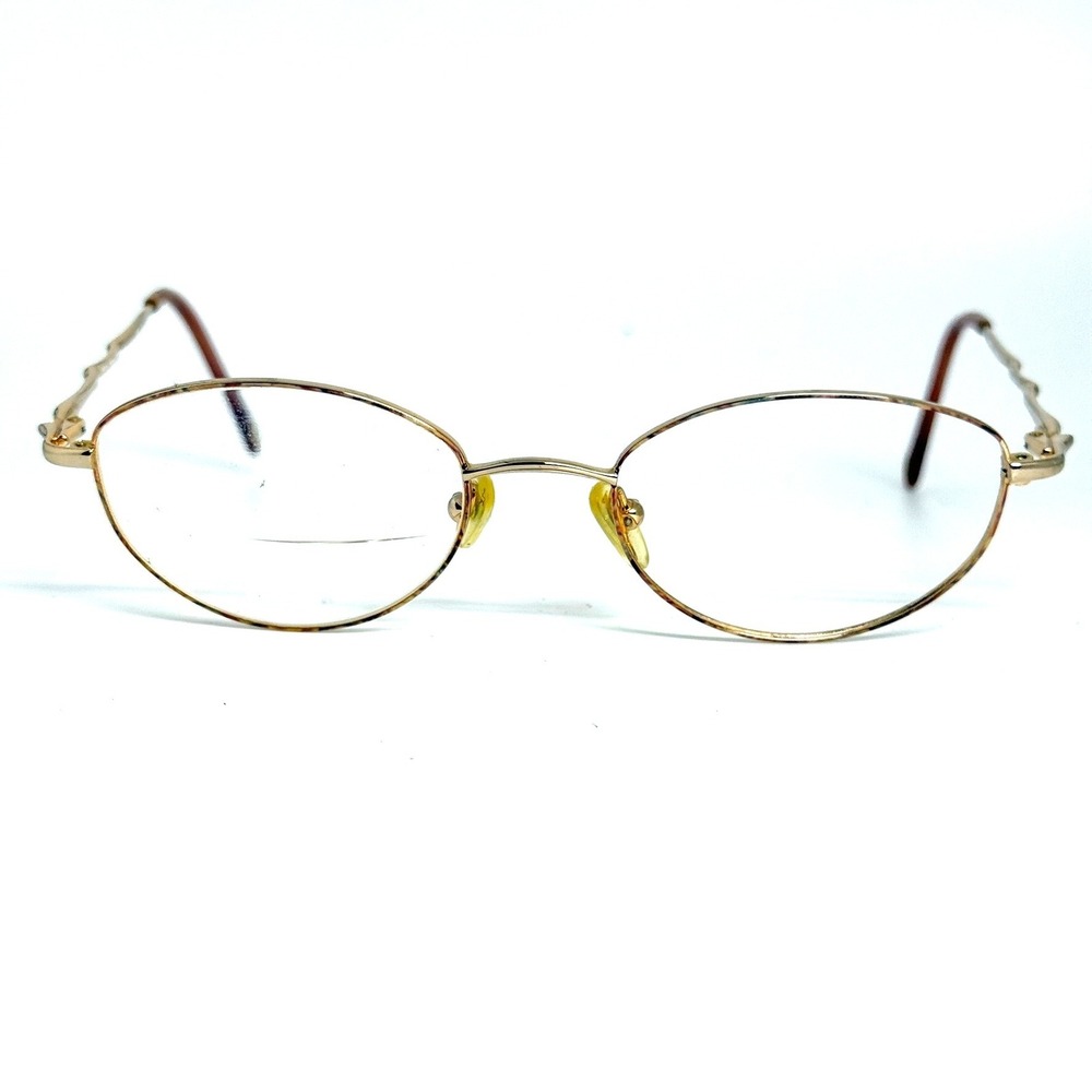 Nine West 93 9WT 130 Gold Oval Metal Eyeglass Frames Vintage Style